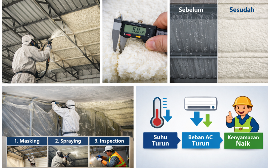 Spray Polyurethane Solusi Atap Gudang Panas