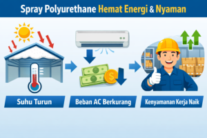 Spray Polyurethane Solusi Atap Gudang Panas